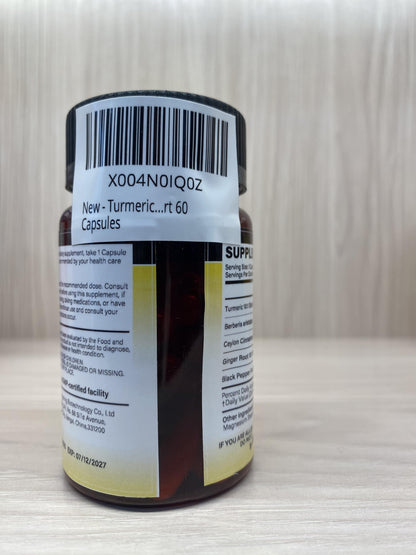 Turmeric Curcumin with Black Pepper & Ginger – Berberine & Ceylon Cinnamon | 60 Capsules