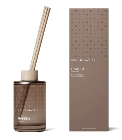 Skandinavisk Hygge Scent Diffuser with 8 Reeds — 3 Months, 6.75 fl oz, Black Tea & Mint Leaves, Dried Apples & Cinnamon