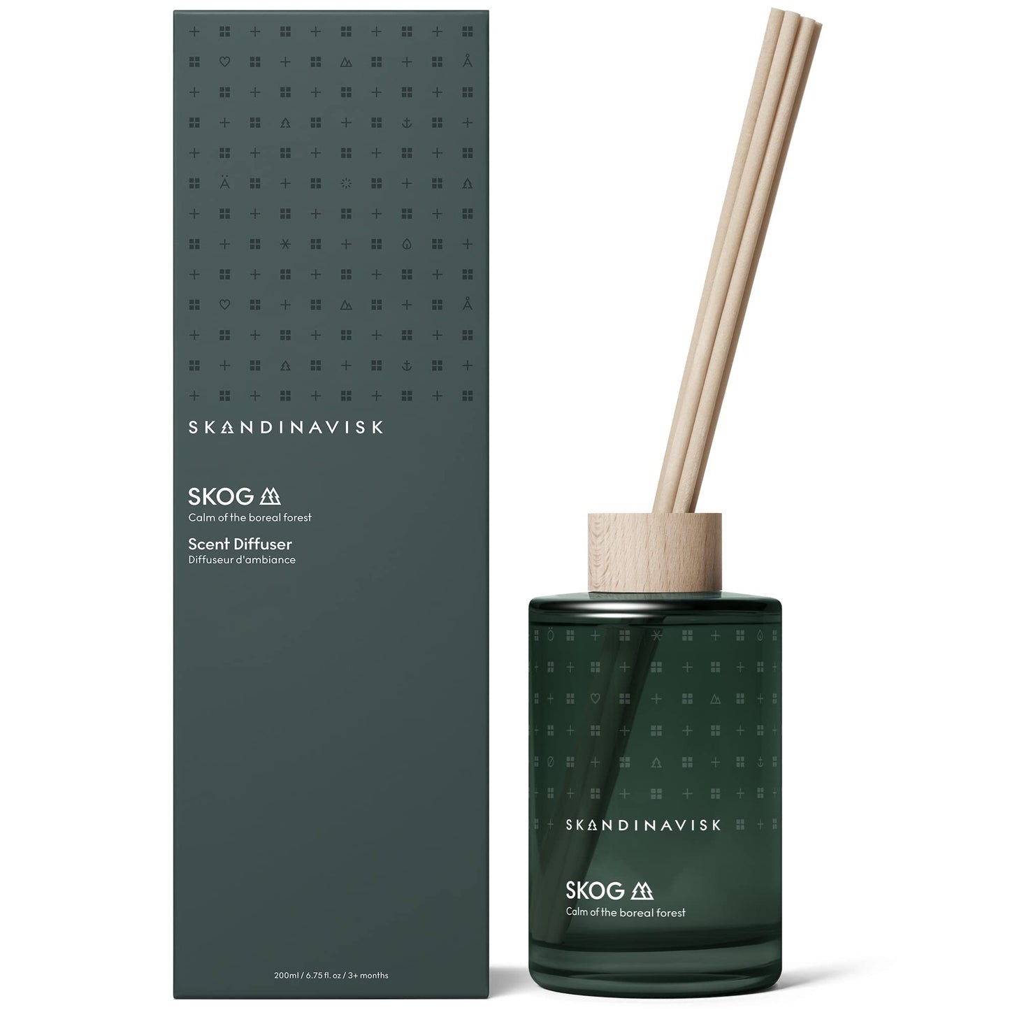 Skandinavisk Skog Forest Diffuser – 8 Reeds, 3 Months, Pine & Birch 6.75 fl oz