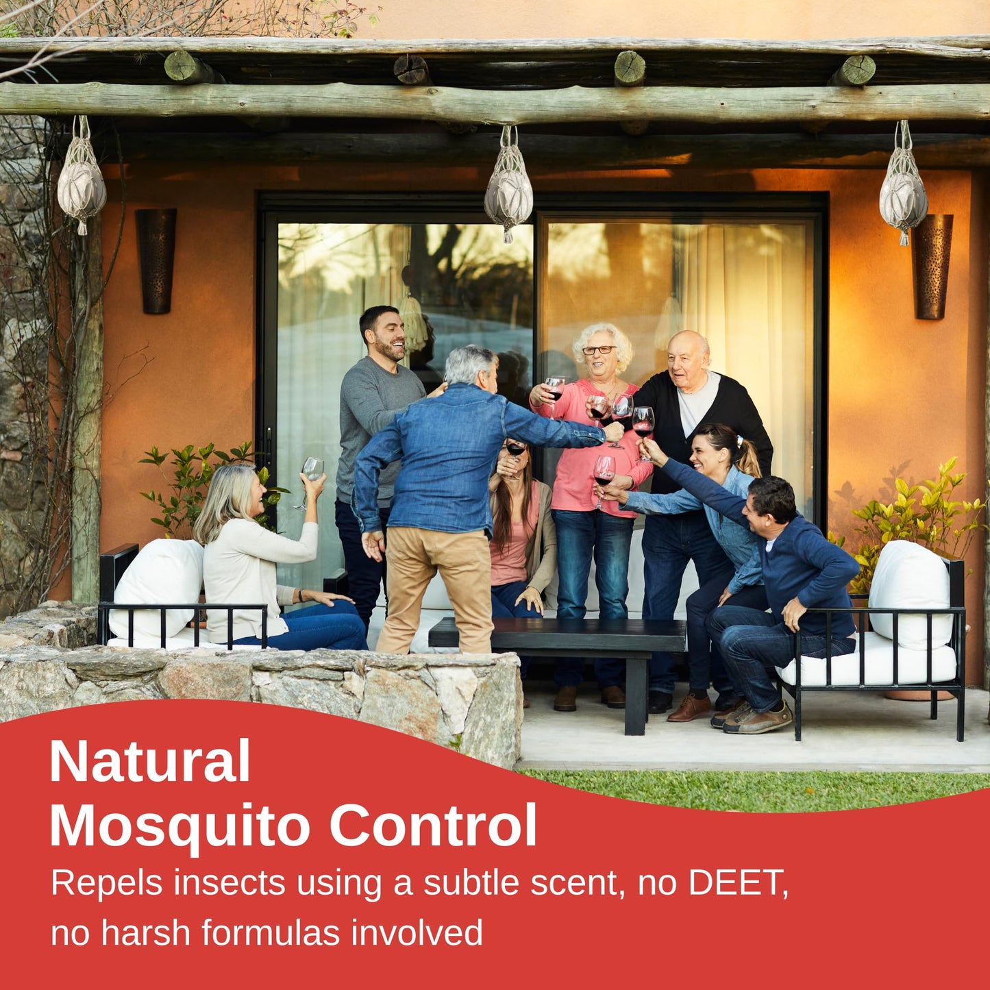 Skeeter Screen Patio Egg Diffuser 2-Pack – Flame-Free Outdoor Essential Oil Set (3-Month Supply)