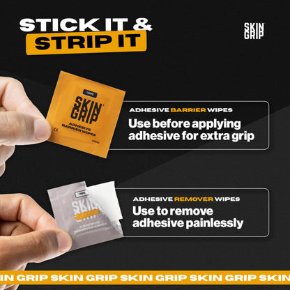 Skin Grip Adhesive Remover Wipes – 50 Ct | Gentle Skin-Safe Removal for Dexcom & CGMs