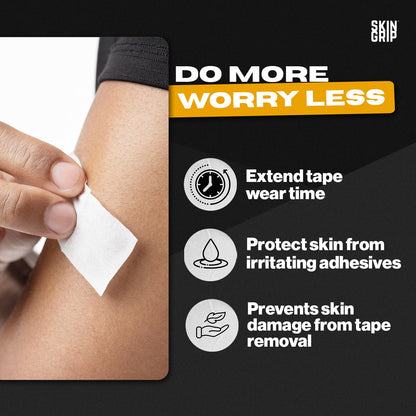 Skin Grip Adhesive Barrier Wipes – 50 Wipes for CGM, Ostomy & Wound Care