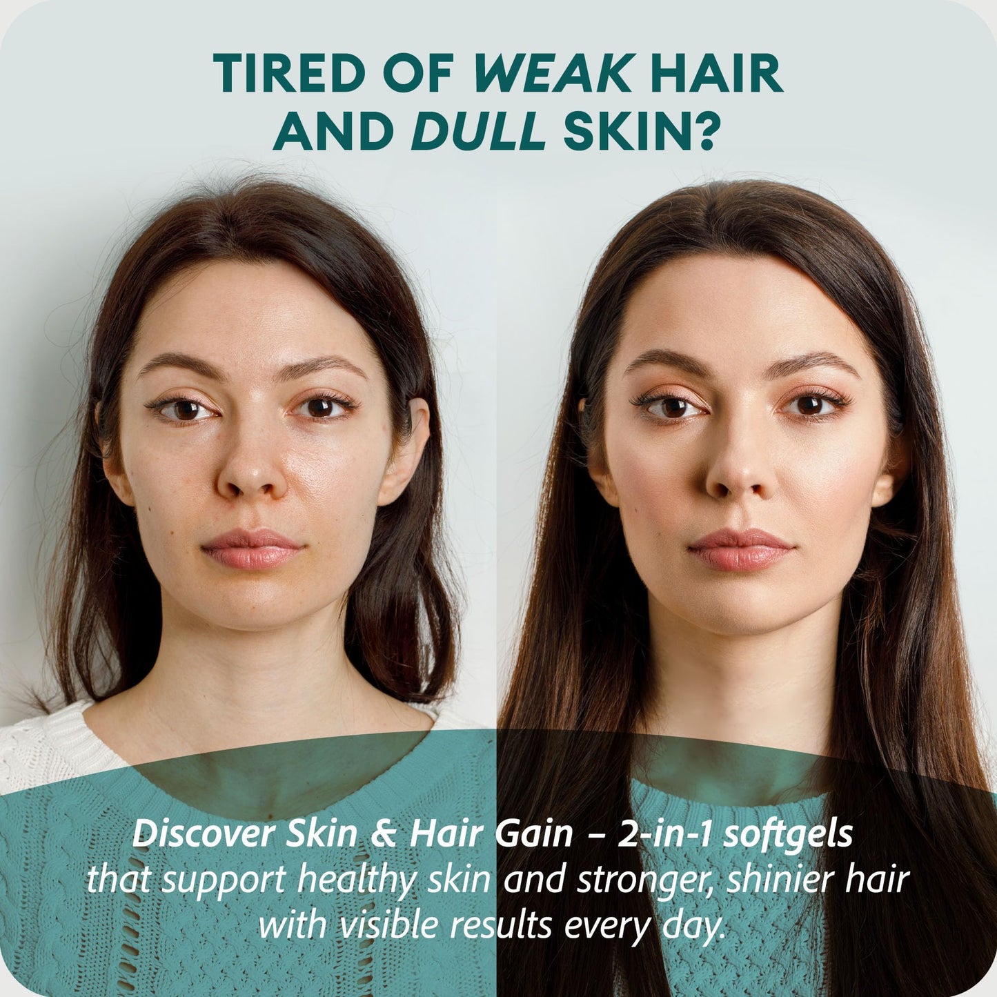 Skin & Hair Gain – 2-in-1 Topical Capsules with Vitamin E & Aloe Vera