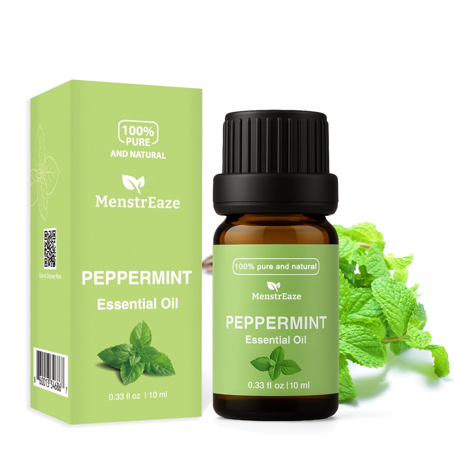 Skin Safe Peppermint Essential Oil – 100% Pure, High Potency (10ml) for Migraine Relief