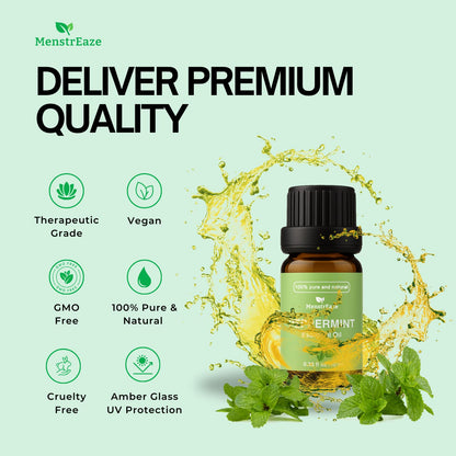 Skin Safe Peppermint Essential Oil – 100% Pure, High Potency (10ml) for Migraine Relief