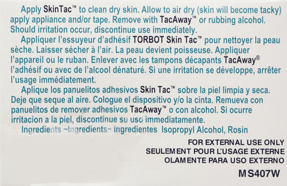Skin-Tac Adhesive Barrier Wipes 50 Count | Latex-Free, Hypoallergenic Skin Prep