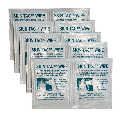 Skin-Tac Adhesive Barrier Wipes - 10 Count | Gentle, Latex-Free Skin Prep for Tapes & Dressings