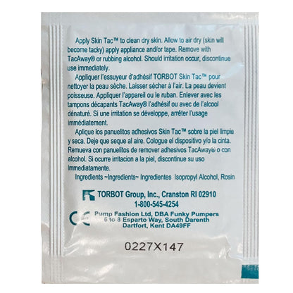 Skin-Tac Adhesive Barrier Wipes - 10 Count | Gentle, Latex-Free Skin Prep for Tapes & Dressings