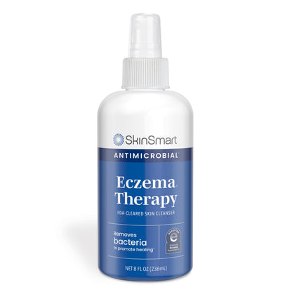 SkinSmart Antimicrobial Eczema Therapy with Hypochlorous Acid | 8 oz Clear Spray for Adults, Kids & Seniors