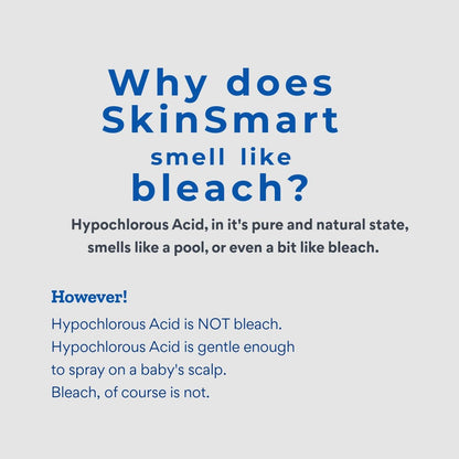 SkinSmart Antimicrobial Eczema Therapy with Hypochlorous Acid | 8 oz Clear Spray for Adults, Kids & Seniors
