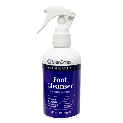SkinSmart Daily Foot Cleanser – 8 oz Spray for At-Risk Feet | Doctor-Recommended