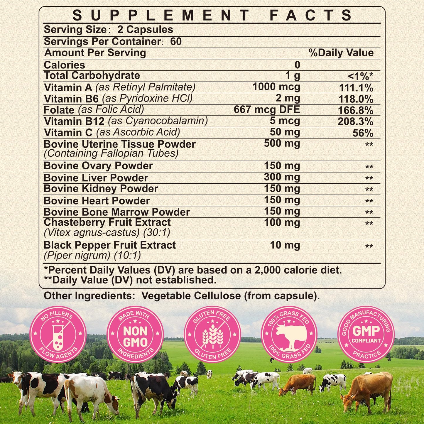 SKLIA Beef Organ Supplement for Women – Grass-Fed NZ (120ct) | Energy & Wellness