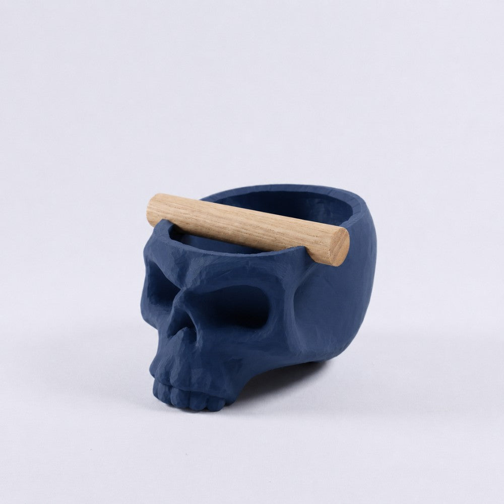 Gothic Skull Espresso Knock Box with Oak Bar KNOCDIC®