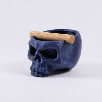 Gothic Skull Espresso Knock Box with Oak Bar KNOCDIC®