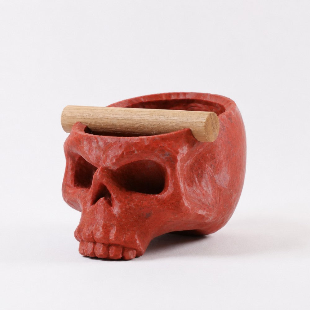 Gothic Skull Espresso Knock Box with Oak Bar KNOCDIC®