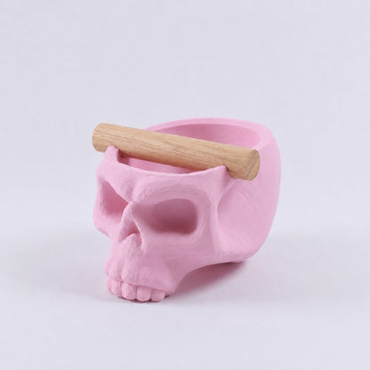 Gothic Skull Espresso Knock Box with Oak Bar KNOCDIC®
