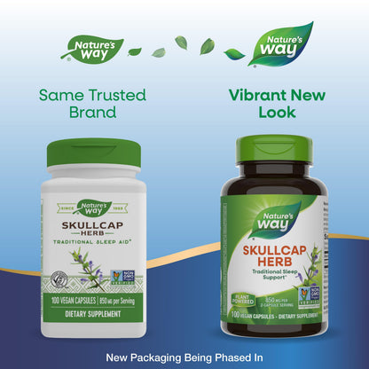 Nature's Way Skullcap Herb Sleep Support - Non-GMO, Gluten Free, Vegan