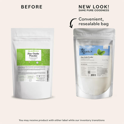 Sky Organics Zinc Oxide Powder 16 oz – Non-Nano & Uncoated – DIY Beauty