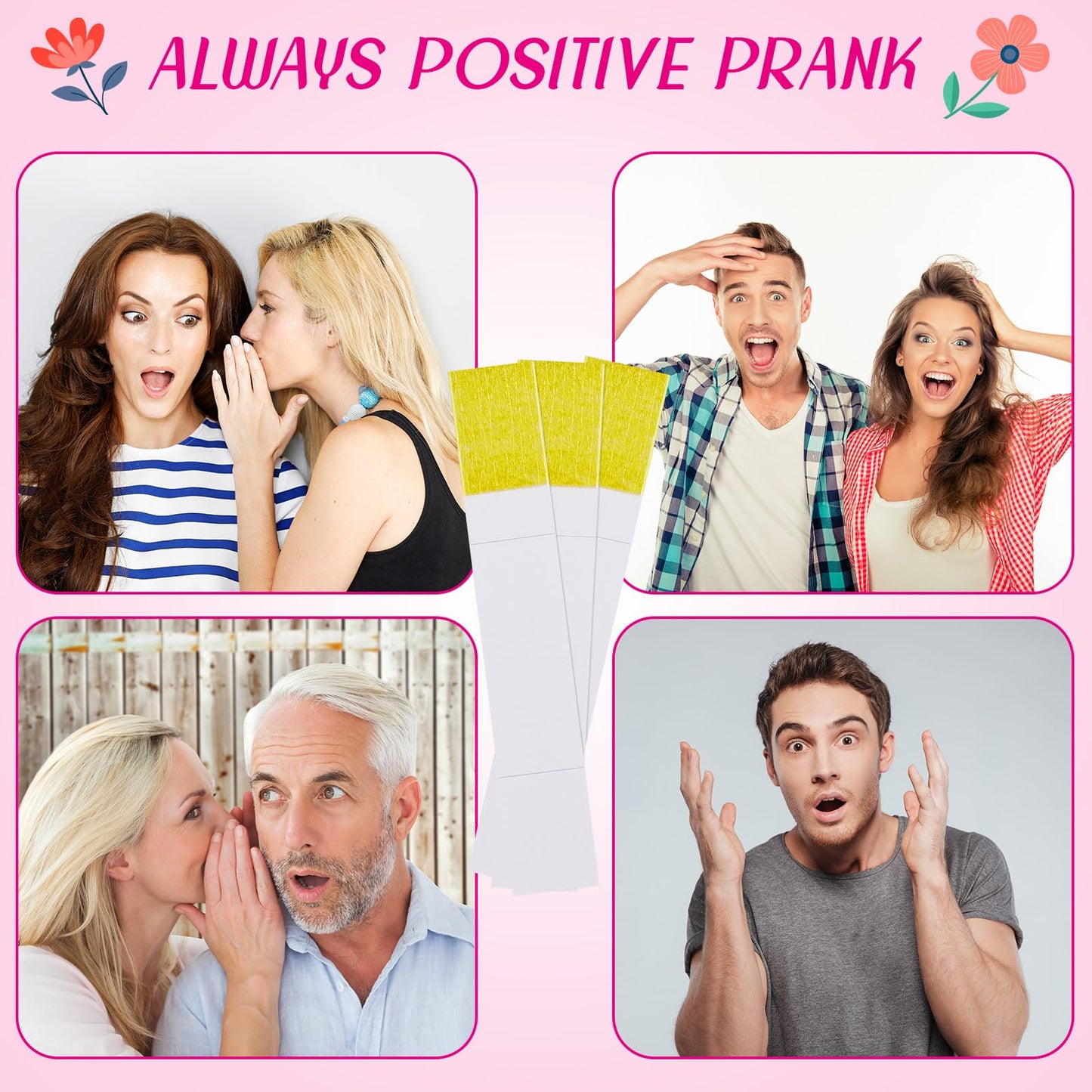 Skylety 3-Piece Prank Pregnancy Test Kit - Fake Positive Strips & Urine Cups