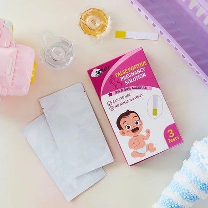 Skylety 3-Piece Prank Pregnancy Test Kit - Fake Positive Strips & Urine Cups