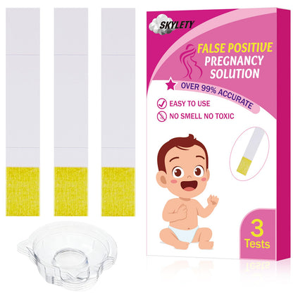 Skylety 3-Piece Prank Pregnancy Test Kit - Fake Positive Strips & Urine Cups