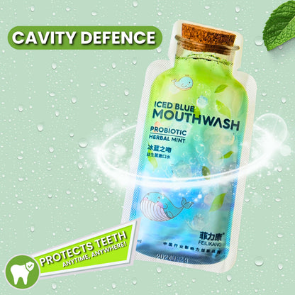 Skywin Travel Size Mouthwash Packets – Mint, 14-Count, TSA-Friendly 15 ml Per Packet