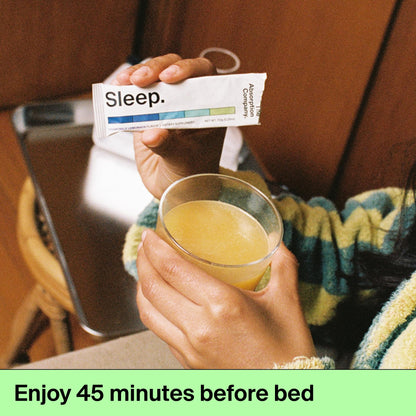 Sleep Aid Powder - Liposomal Saffron, Magnesium & PharmaGABA | Melatonin-Free Sleep Drink Chamomile Lemonade 7 Sticks