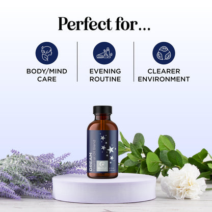 Sleep Essential Oil Blend for Diffuser – Dream Essential Oils with Lavender, Chamomile, Clary Sage & Ylang-Ylang (2 oz)