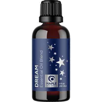Sleep Essential Oil Blend for Diffuser | Dream Essential Oils – Clary Sage, Ylang-Ylang, Roman Chamomile & Lavender (1 Fl Oz)