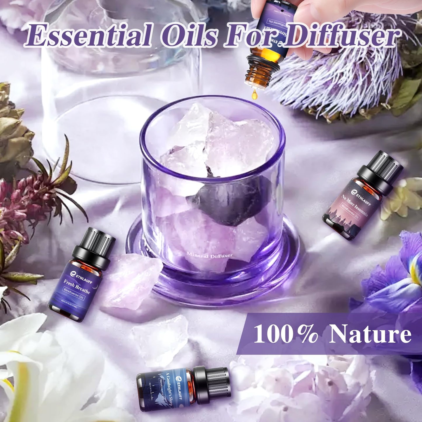 Sleep Essential Oils & Diffuser Blends for Home | Relax, Stress Relief, Fresh Breathe, Sweet Dreams