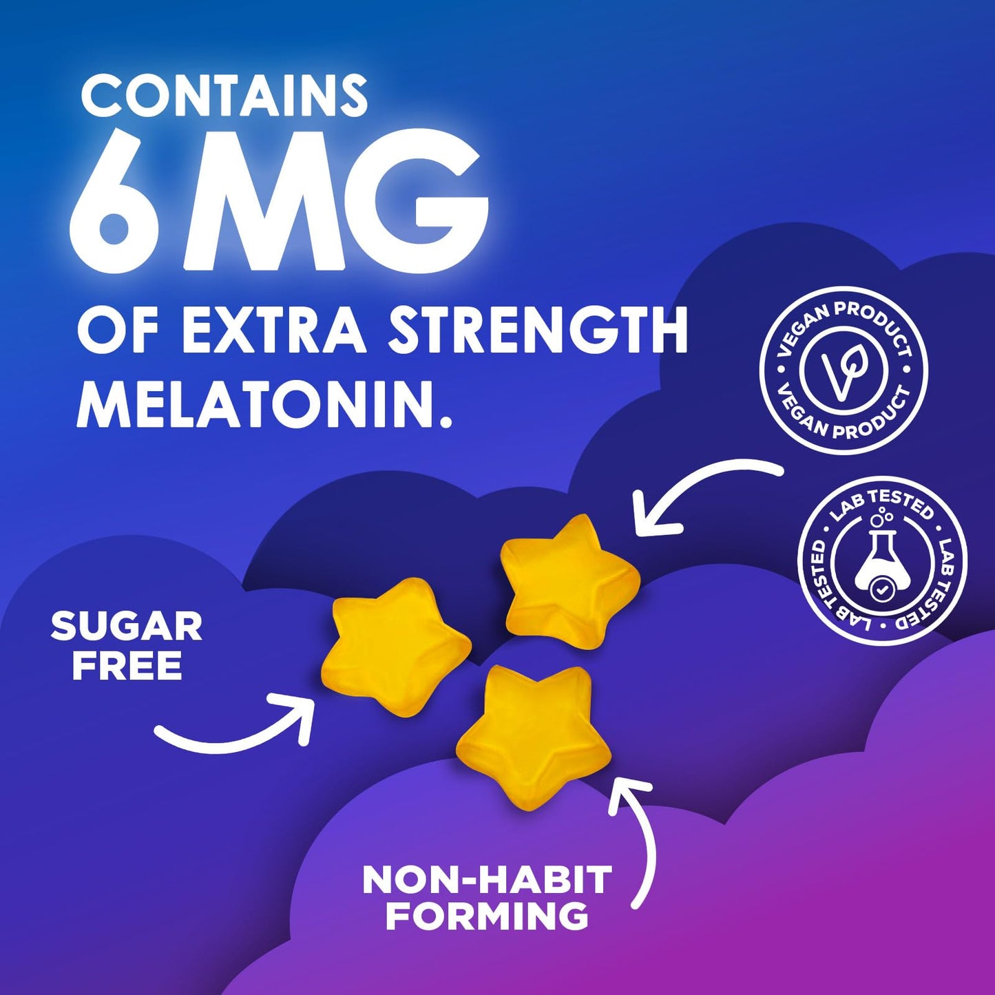 Sleep Gummies 6mg - Sugar Free Melatonin Orange Gummy for Adults & Kids | 120 Gummies