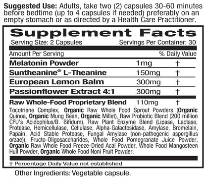 Emerald Labs Sleep Health - Sleep Support with Suntheanine L-Theanine, Melatonin, Lemon Balm & Passionflower