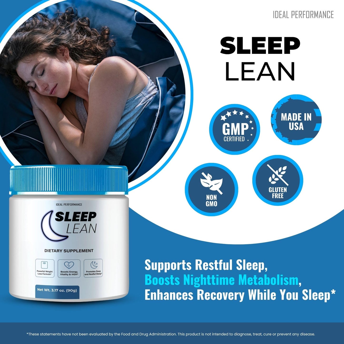 Sleep Lean Powder | Official SleepLean Health & Wellness Supplement - Maximum Strength (1 Pack)