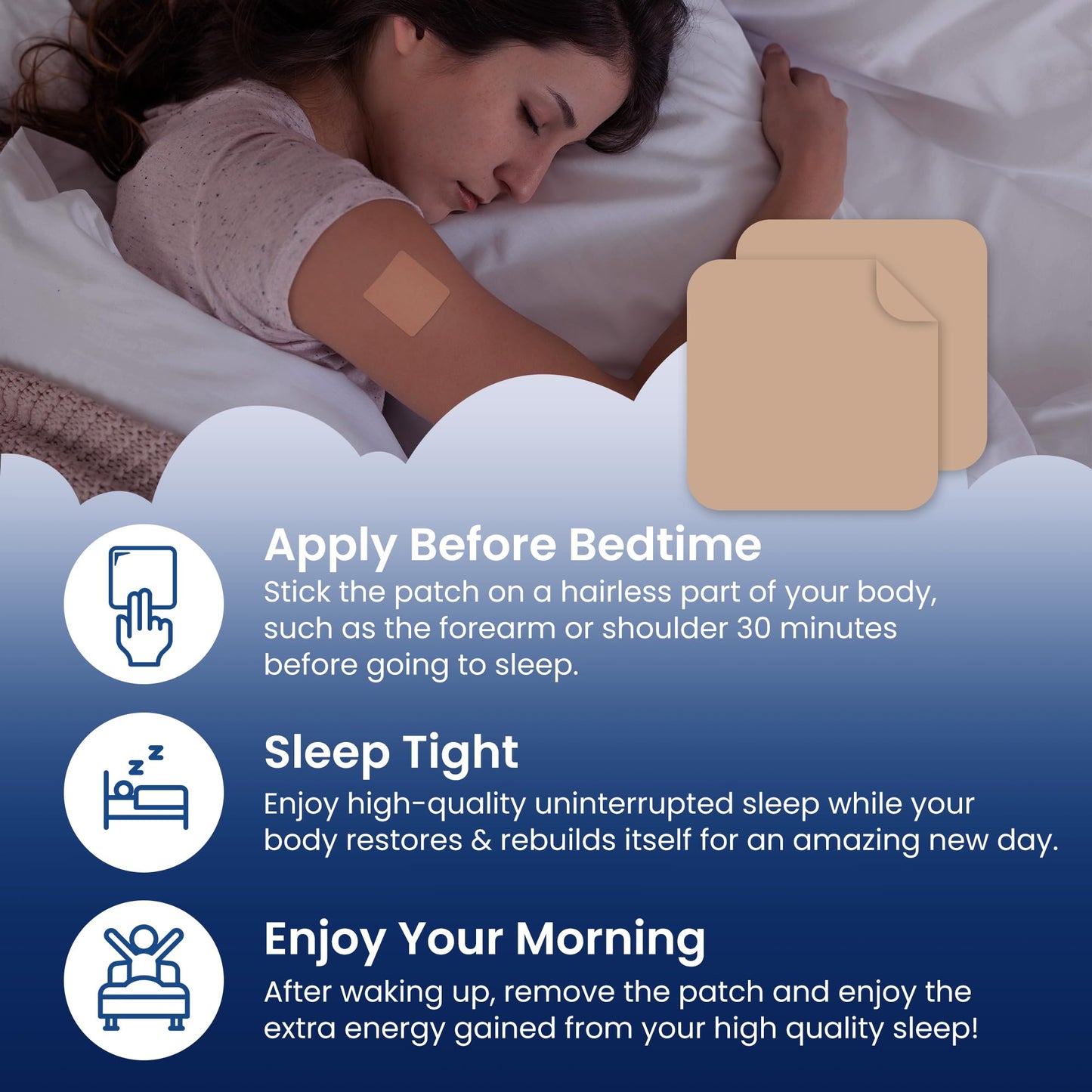 Sleep Patches for Adults - Extra Strength with Melatonin & Valerian (60 Patches)