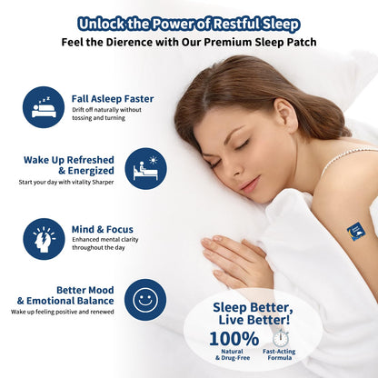 Sleep Patches for Adults - Extra Strength Insomnia Support | 1 Box 60 Patches | BB21