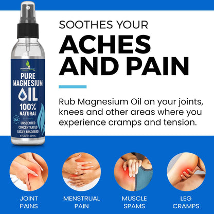 Pure Magnesium Oil Spray 8oz – Sleep Support, Made in USA