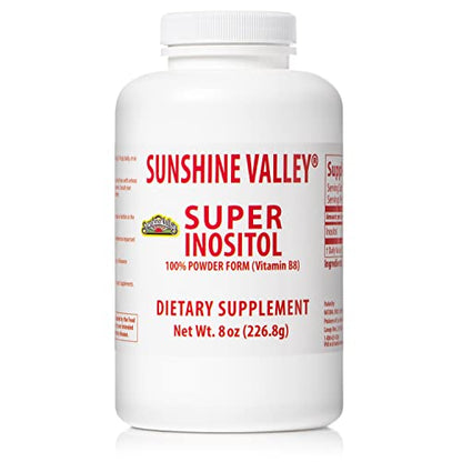 Sunshine Valley Super Inositol – Vitamin B8 Powder for PCOS Fertility & Hormonal Balance (8oz)