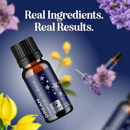 Sleep Essential Oil Blend for Diffuser | Dream Essential Oils – Lavender, Chamomile, Clary Sage & Ylang-Ylang (10mL)