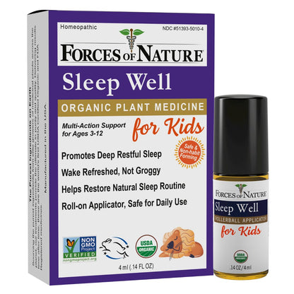Forces of Nature Sleep Well for Kids – Organic Homeopathic Roll-On (4ml)