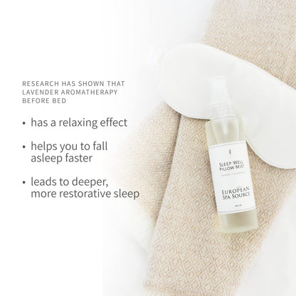 Sleep Well Eucalyptus + Lavender Pillow Mist – 4 fl oz | European Spa Source