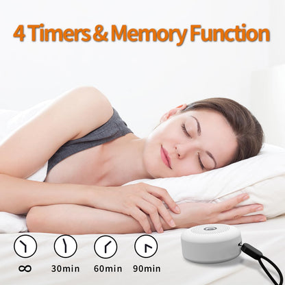 Sleepbox Sleep Sound Machine Portable Noise Machine — 30 Soothing Sounds, 32 Volume Levels, 22h Battery, 4 Timers