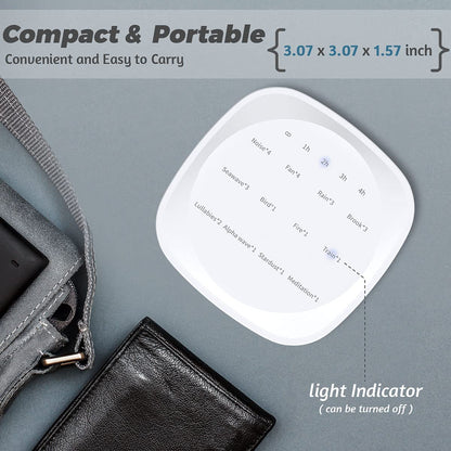 Sleepbox Sleep White Noise Machine — 25 Sounds, 36 Volume Levels, 5 Timers, Portable & Memory