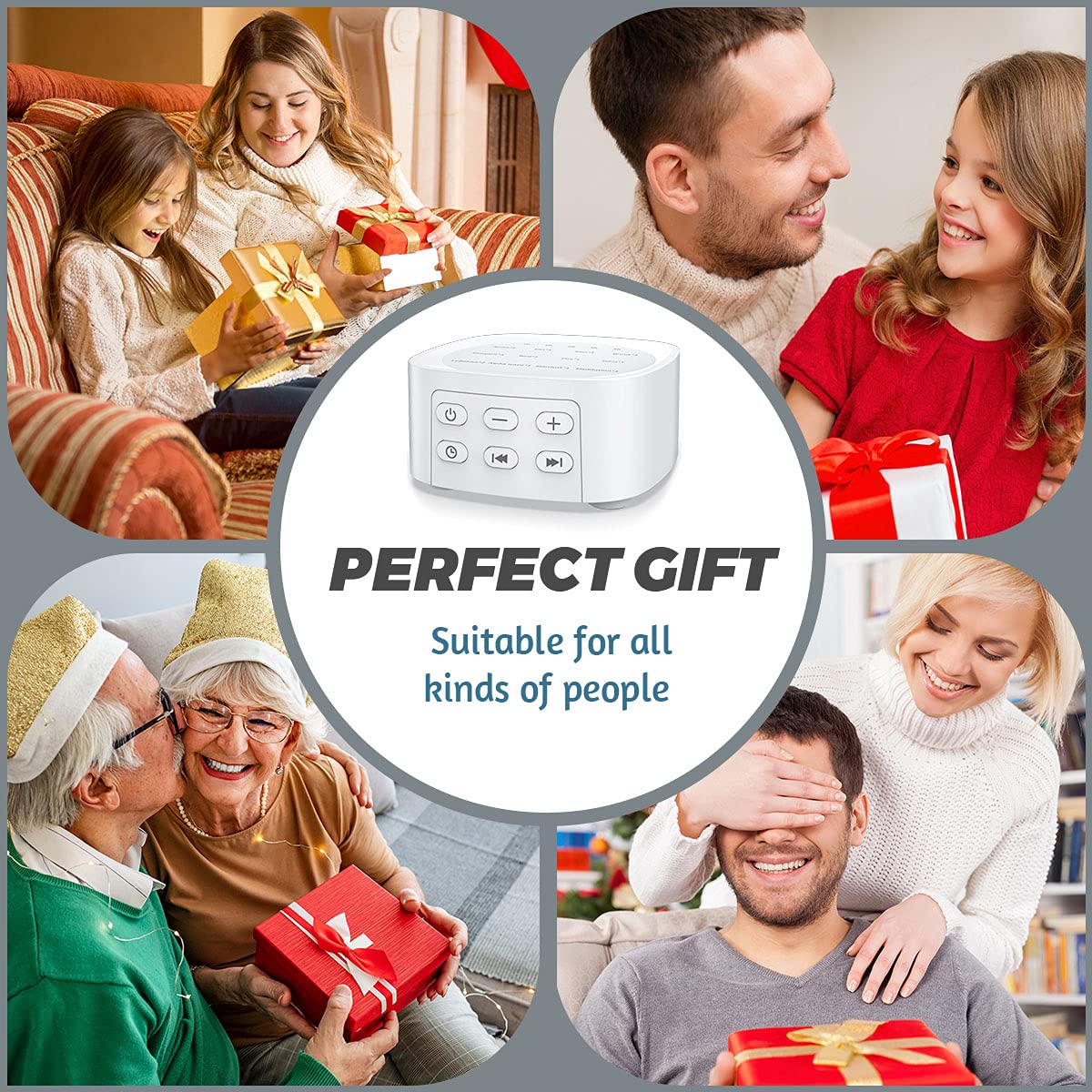 Sleepbox Sleep White Noise Machine — 25 Sounds, 36 Volume Levels, 5 Timers, Portable & Memory