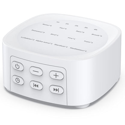 Sleepbox Sleep White Noise Machine — 25 Sounds, 36 Volume Levels, 5 Timers, Portable & Memory