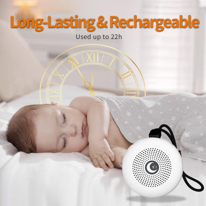 Sleepbox Sleep Sound Machine Portable Noise Machine — 30 Soothing Sounds, 32 Volume Levels, 22h Battery, 4 Timers