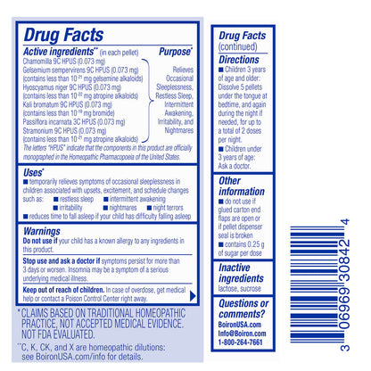 SleepCalm Kids Sleep Aid - Melatonin-Free, Non Habit-Forming | 80 Pellets per Tube, 4 Tubes