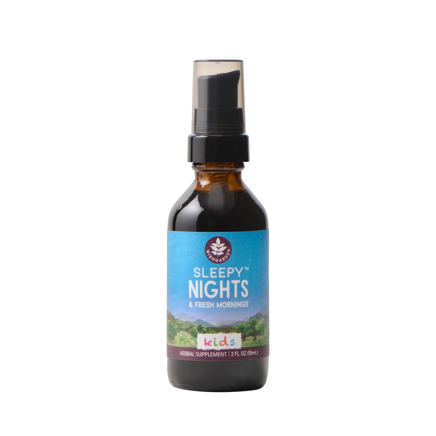 WishGarden Sleepy Nights for Kids – All-Natural Herbal Sleep Aid Tincture (No Melatonin), Passionflower & Skullcap, 2oz