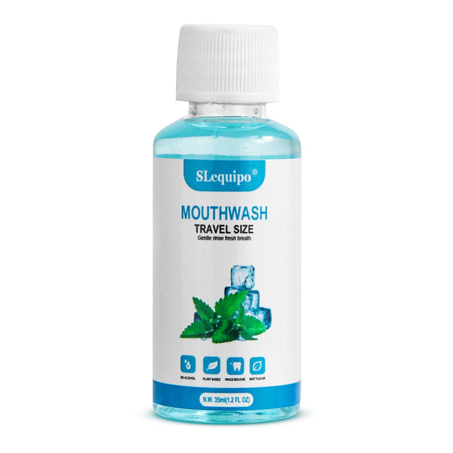 SLequipo Travel Size Mouthwash – Mint 1.2oz/35ml Bulk Pack (10 Bottles)