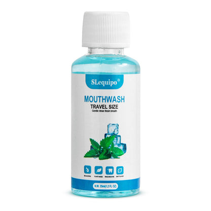 SLequipo Travel Size Mouthwash – Mint 1.2oz/35ml Bulk Pack (10 Bottles)