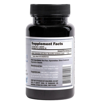 Slim Science Rauwolscine Yohimbine HCL 3mg - 90 Vegetarian Capsules